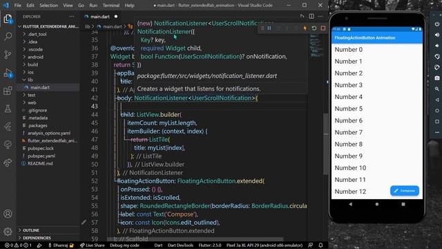 Flutter Tutorial Gmail Like Fab Button Scroll Animation смотреть онлайн