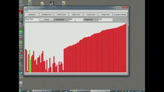 Лекция 111: Графическая иллюстрация работы разных алгоритмов сортировки на компьютере смотреть онлайн
