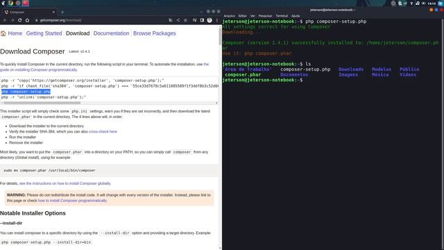 Como instalar e e configurar o composer corretamente no Linux смотреть онлайн