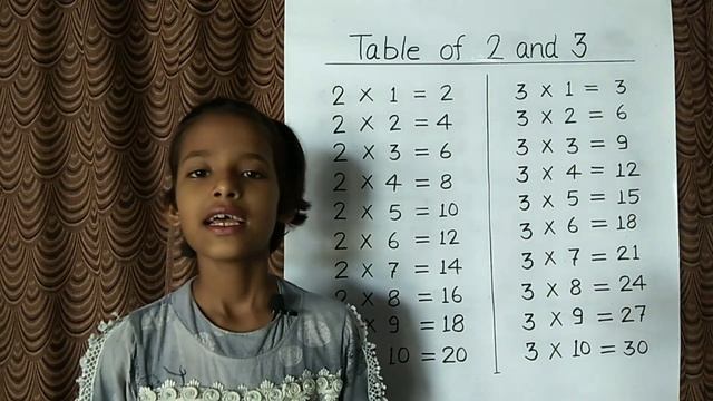 Table of 2 and 3 | Table of 2 | Table of 2 | 2x1=2 Multiplication | RSGauri смотреть онлайн