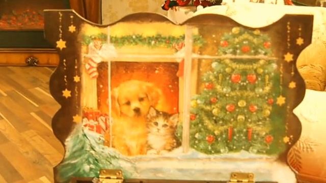 Новогодний подарок.Шкатулка,оформленная в технике декупаж смотреть онлайн