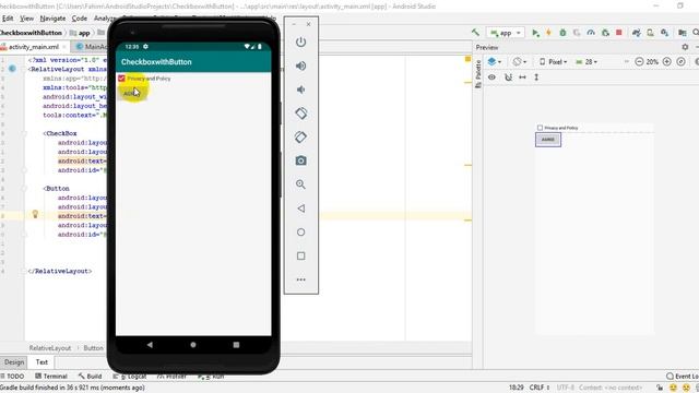 Checkbox with Button Visibility in Android Studio смотреть онлайн