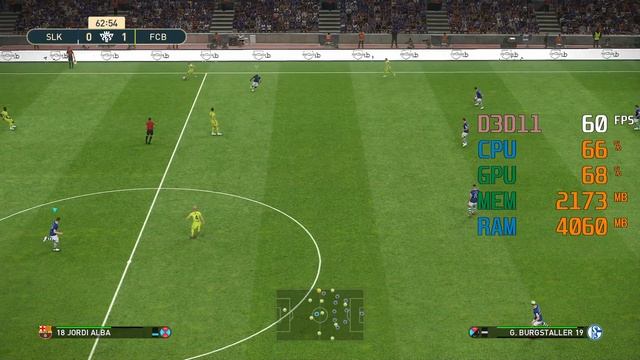 GeForce GTX 1050 ti -- AMD Athlon 200GE -- Pro Evolution Soccer 2019 PES Benchmark смотреть онлайн