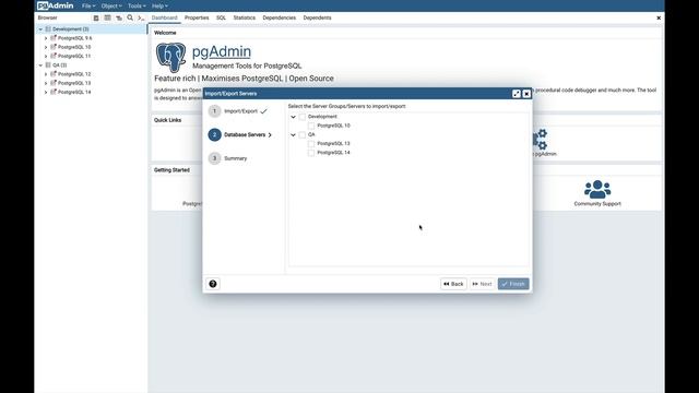 Import/Export Server Groups and Servers using pgAdmin4 смотреть онлайн
