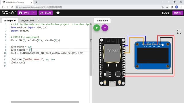 ESP32 Simulator | OLED SSD1306 display | ESP32 Micropython Embedded systems simulator for Linux ✨ смотреть онлайн