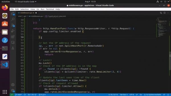 Building APIs with Go - Rate Limiting Part 4