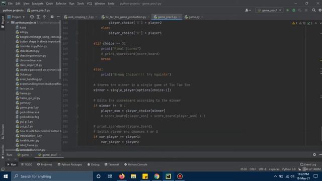 TIC TAC TOE CONSOLE BASED GAME IN PYTHON смотреть онлайн