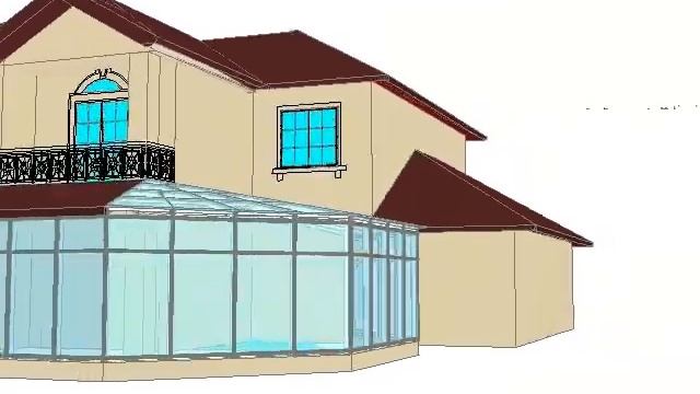 РосУкрПроект - зимний сад, 3D видеопроект. смотреть онлайн