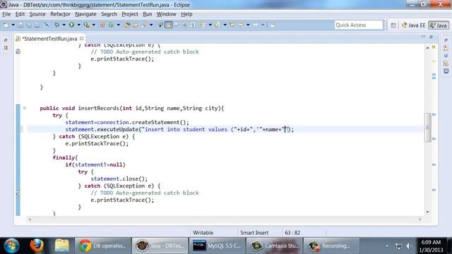 JDBC Tutorial 4 - SQL operations using Statement interface смотреть онлайн
