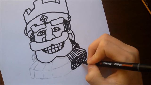 [clash royale] How to draw the king of clash royale смотреть онлайн