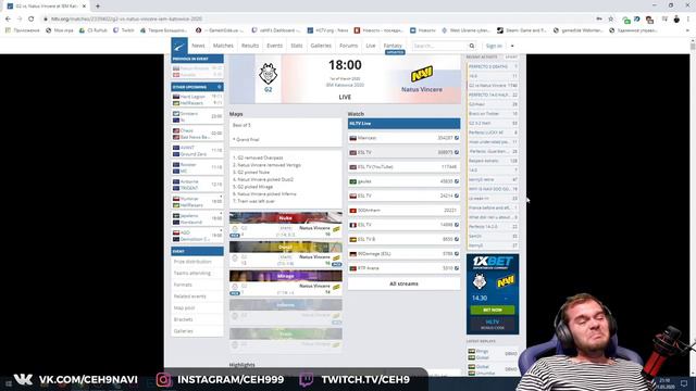БЫВШИЙ ИГРОК НАВИ ПЛАЧЕТ ИЗ-ЗА ПОБЕДЫ НАВИ В ФИНАЛЕ IEW KATOWICE 2020 смотреть онлайн