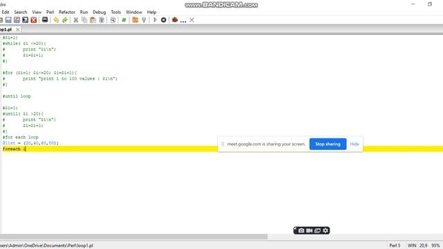 For each loop in perl смотреть онлайн