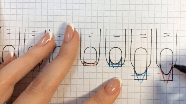 Как рисовать ФРЕНЧ гель лаком? Видеоурок французский маникюр по СХЕМЕ смотреть онлайн