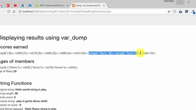 Class 2 - 3 Var Dump & String Functions PHP Foundation смотреть онлайн