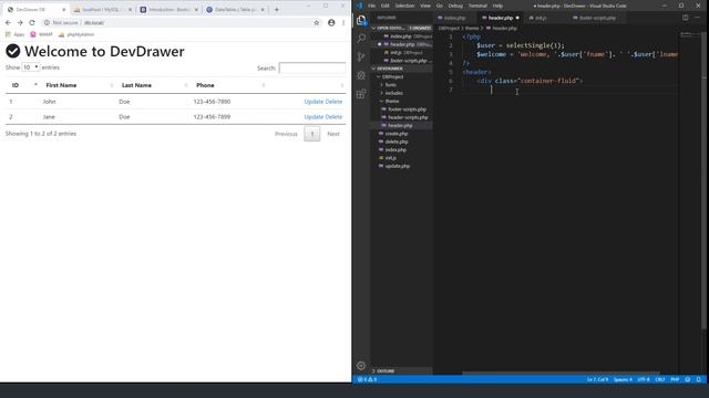 PHP CRUD - Bootstrap, FontAwesome, and DataTables, Part 2 - #2 смотреть онлайн