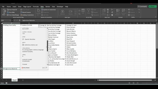 Lesser-Known use for Excel -- Tracking Movie data with Data Types! смотреть онлайн