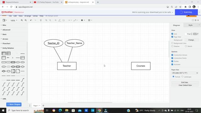 How to draw ER Diagram | Entity Relationship Diagram using draw.io | In Hindi смотреть онлайн