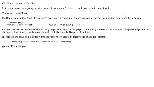Git / Jenkins permission problem смотреть онлайн