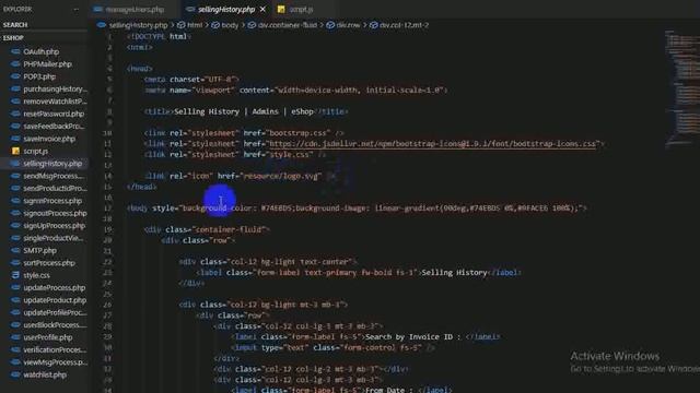 Design a responsive product selling history page using HTML, CSS,JavaScript and Bootstrap.(eshop 49 смотреть онлайн