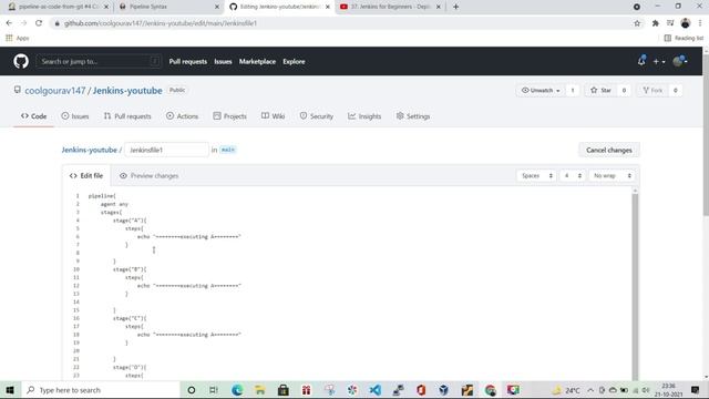 46. Jenkins for Beginners: Pipeline as code - Short Trick смотреть онлайн