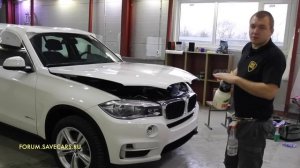 Установка антигравийной плёнки на капот