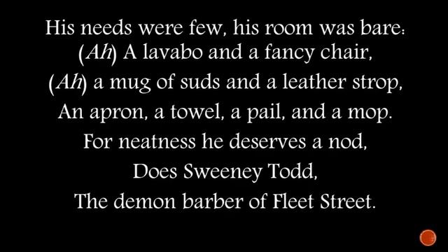 The Ballad of Sweeney Todd Tenor Practice Recording смотреть онлайн