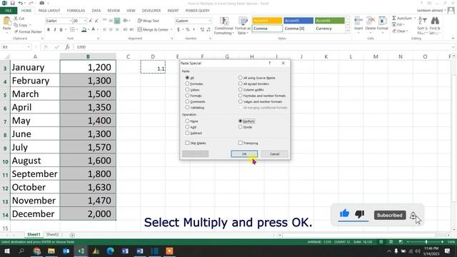 Multiply using Paste Special Operation | Excel Quick Tips смотреть онлайн