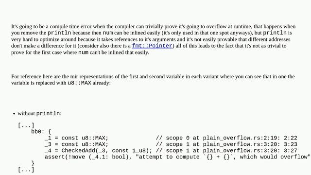 In Rust, Why does integer overflow sometimes cause compilation error or runtime error? смотреть онлайн