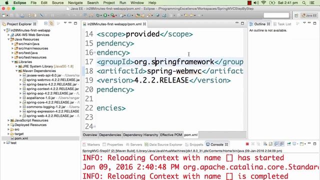 Spring framework Tutorial (081 Step 11 Setting up Spring MVC with 4 mini steps) смотреть онлайн