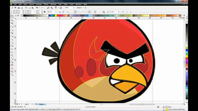 Tutorial 5 Lets Trace an Image Angry Birds Trace2 смотреть онлайн