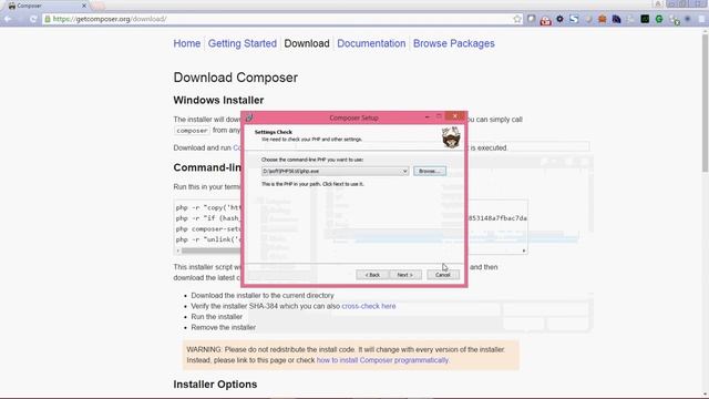 PHP Composer Windows Installation Tutorial смотреть онлайн