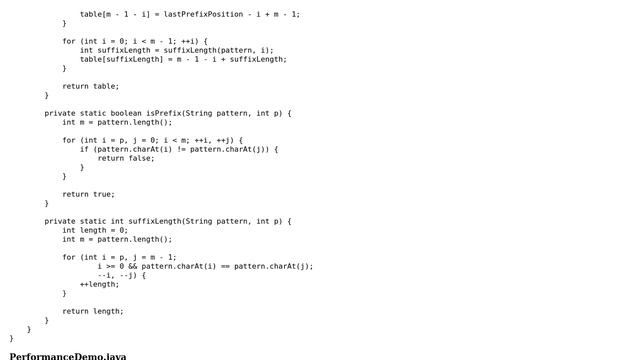 Code Review: Collection Of Exact String Matching Algorithms In Java - Follow-up