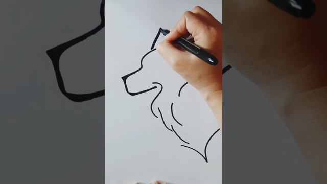 Как нарисовать волка/Легкий рисунок смотреть онлайн