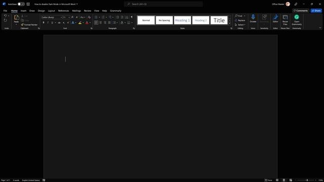 How to Disable Dark Mode in Microsoft Word смотреть онлайн