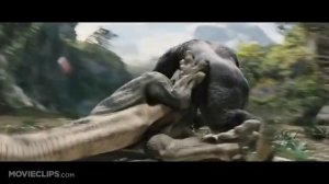 Огромная горилла против Ти-рекса