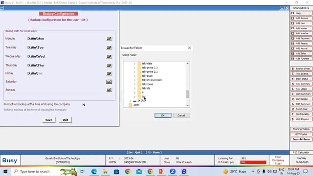 How to Backup Data, Change Username & Password in Busy | GIT Education смотреть онлайн