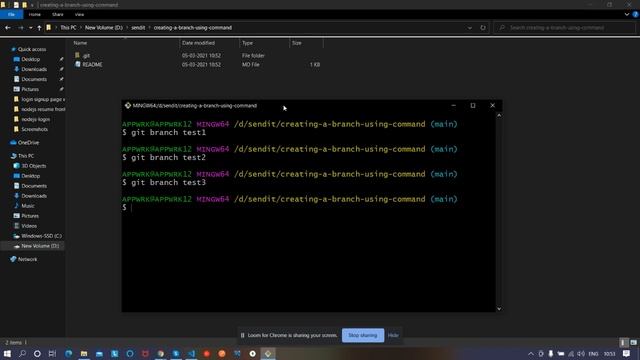 Git : Creating a branch using command смотреть онлайн