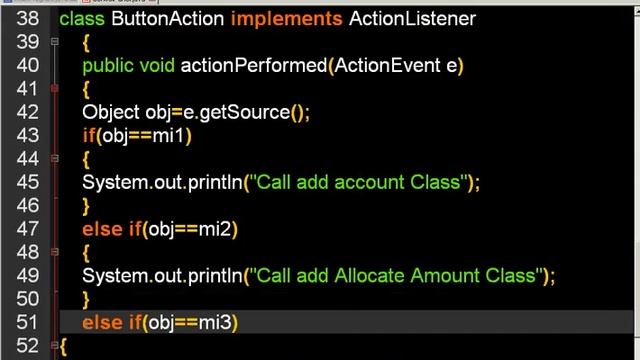 Java Swing - Action Listener for MenuItem - Account Apps смотреть онлайн