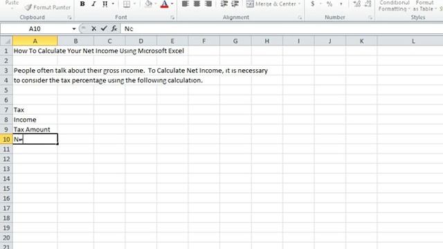 00033 - How To Calculate Your Net Income Using Microsoft Excel смотреть онлайн