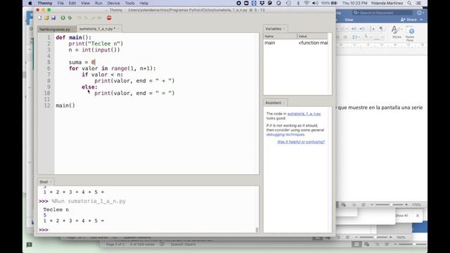 Ejemplo Python: Estatuto For, sumatoria 1 hasta n смотреть онлайн
