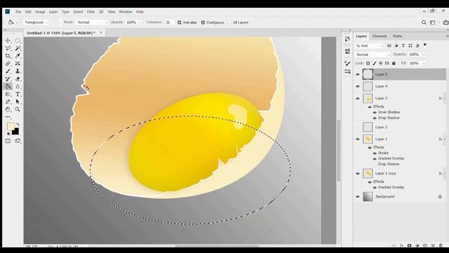 Делаем реалистичное разбитое яйцо с нуля