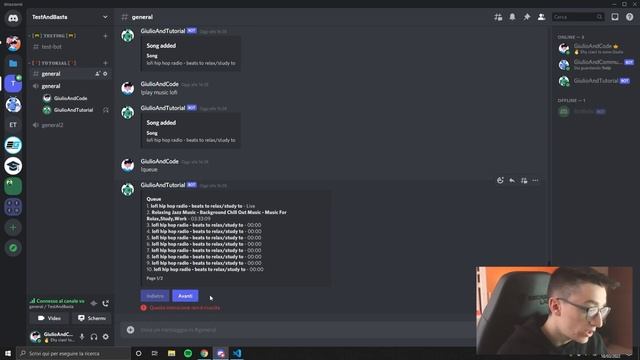 Come creare un BOT MUSICALE (!queue, !pause, !previous, !stop) #2/2 - Tutorial Discord.js смотреть онлайн