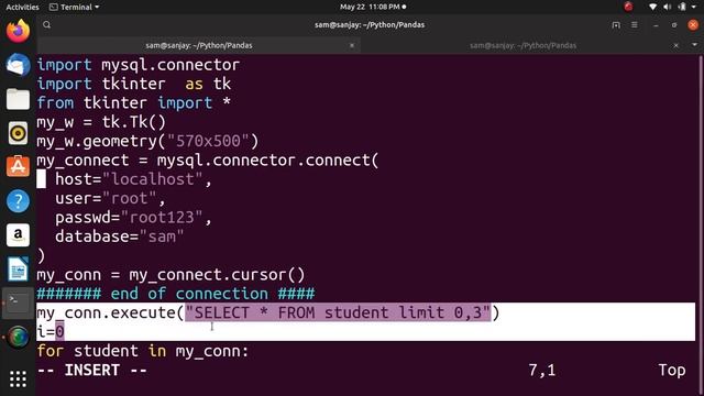 Python Tkinter with MySQL смотреть онлайн