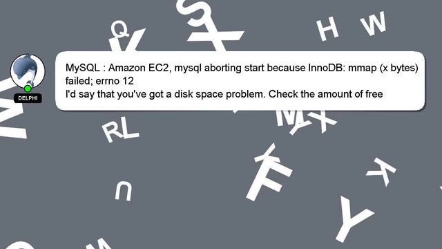 MySQL : Amazon EC2, mysql aborting start because InnoDB: mmap (x bytes) failed; errno 12 смотреть онлайн