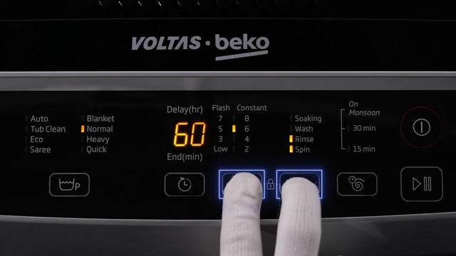 ACTIVATING CHILD LOCK IN VOLTAS BEKO TOP LOAD WASHING MACHINE смотреть онлайн