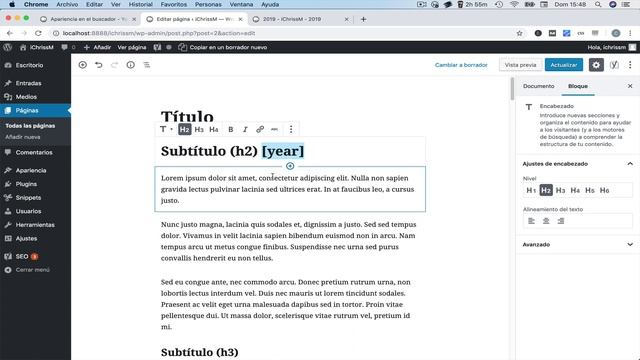 ► SHORTCODE CURRENT YEAR ► automáticamente el año - PHP ORBITAL THEME 2.0.x tutorial español смотреть онлайн