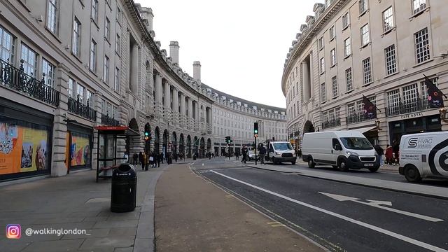 4K London Walking Tour in the Rain, Trafalgar Square, Regent Street, Oxford Street | Walking London смотреть онлайн