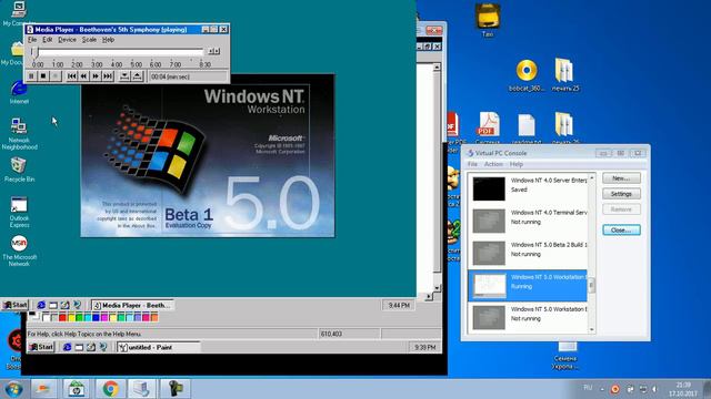 Windows NT 5.0 Workstation Beta 1 Build 1729 IN Microsoft Virtual PC 2007 смотреть онлайн