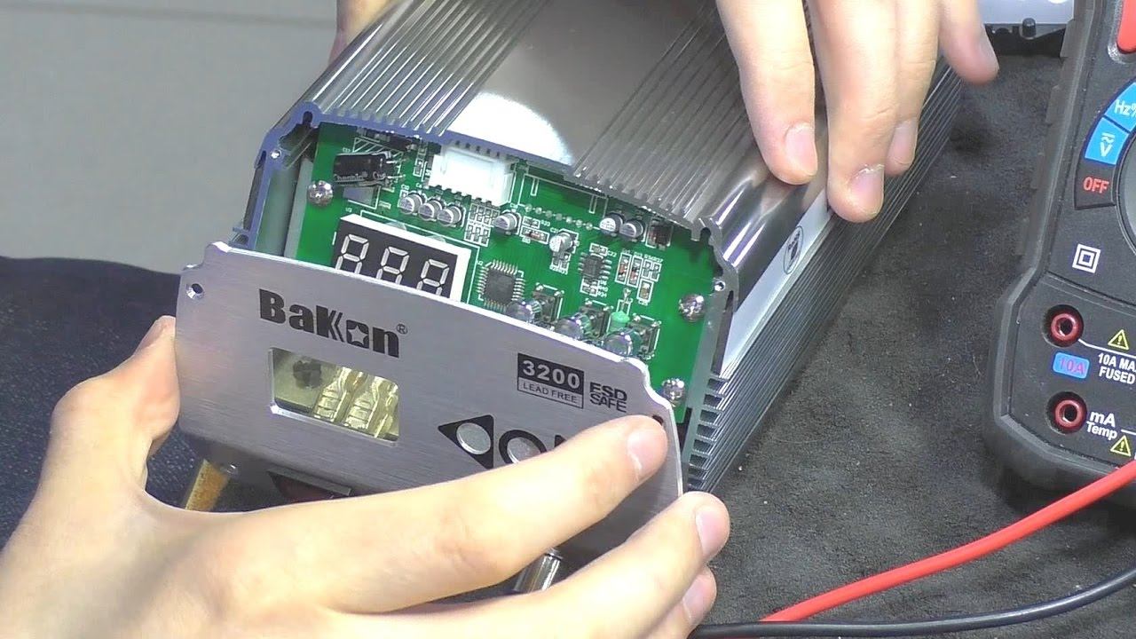 Ремонт и доработка под 220В паяльной станции Bakon BK3200 смотреть онлайн