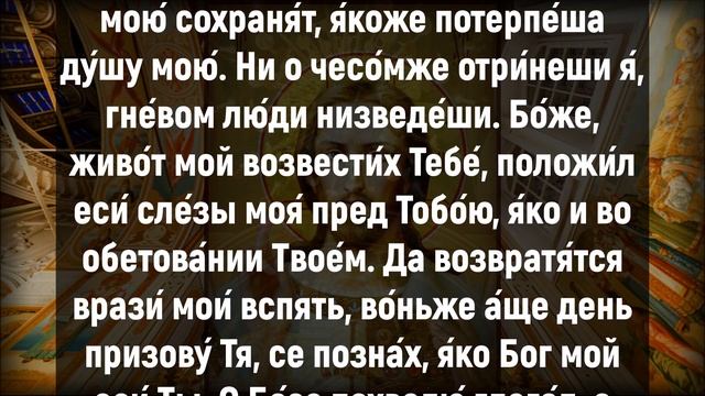 НЕ ЗАБУДЬ ЭТИМ ВЕЧЕРОМ ОБРАТИТЬСЯ К СВОЕМУ АНГЕЛУ. Молитвы на день. Иисусова молитва, псалом 55 смотреть онлайн